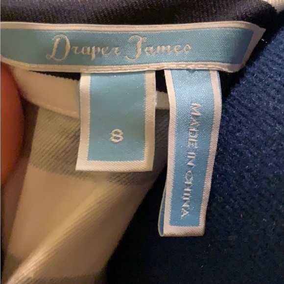DRAPER JAMES Nassau Striped Shift Dress in Navy / White w/ Pockets Size 10 - Picture 12 of 13